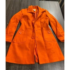 Tulle Ladies Orange Pea Coat